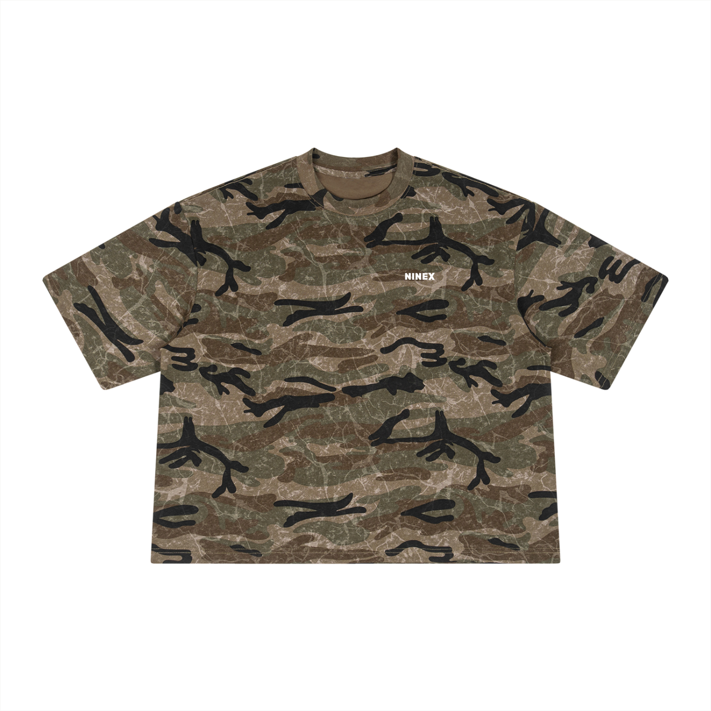 Unisex Boxy Camo Print T-Shirt