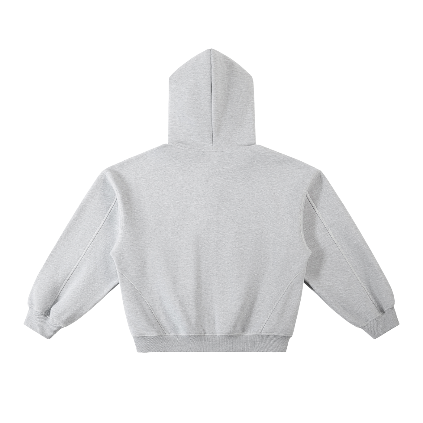 קפוצ׳ון בוקסי פליז עם תפרים / Contrast-Stitched Boxy Fleece Hoodie