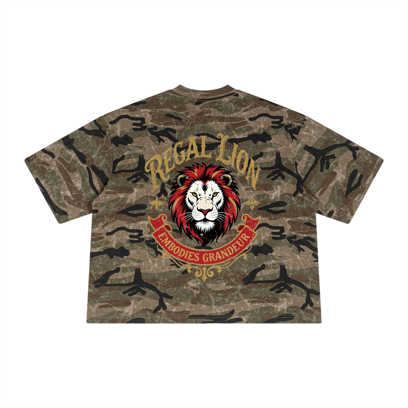 Unisex Boxy Camo Print T-Shirt